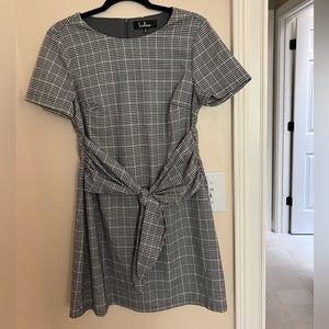 Lulus Size M Plaid Wrap Dress